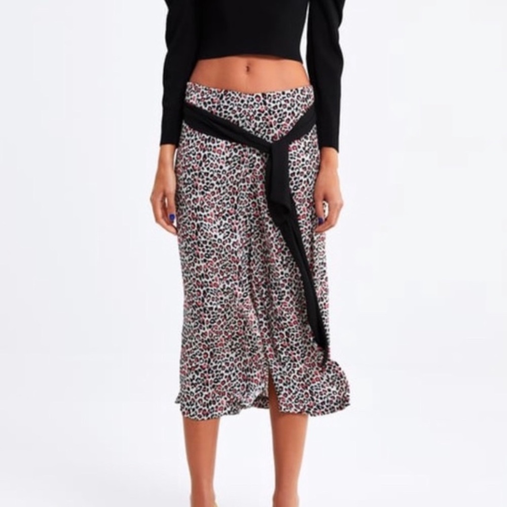 Zara Animal Print Skirt